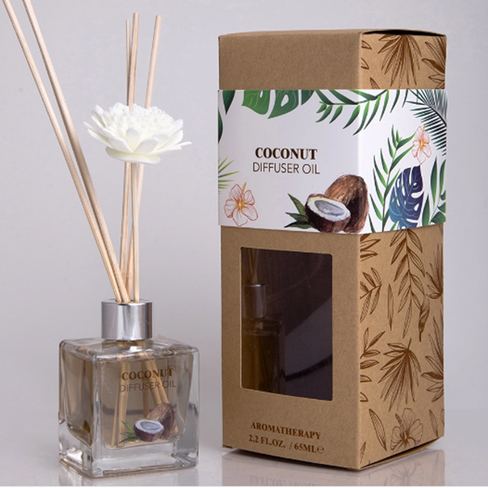 Own brand custom small size 65ml aroma reed diffuser China supplier oil gift set